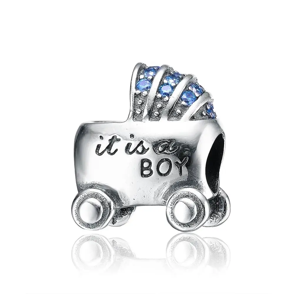 Женские серебряные подвески в виде коляски для детской коляски|silver charms|charms baby925