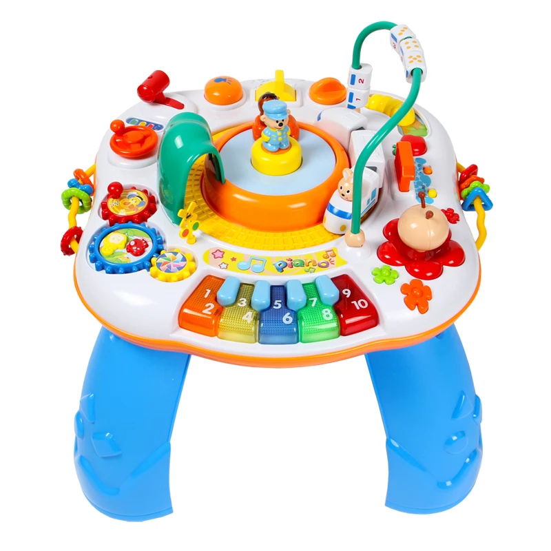 Free Shipping Letter Train And Piano Activity Table Musical Baby