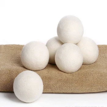 

6X/pack Laundry Clean Ball Reusable Natural Organic Laundry Fabric Softener Ball Premium Organic Wool Dryer Balls Dropshipping
