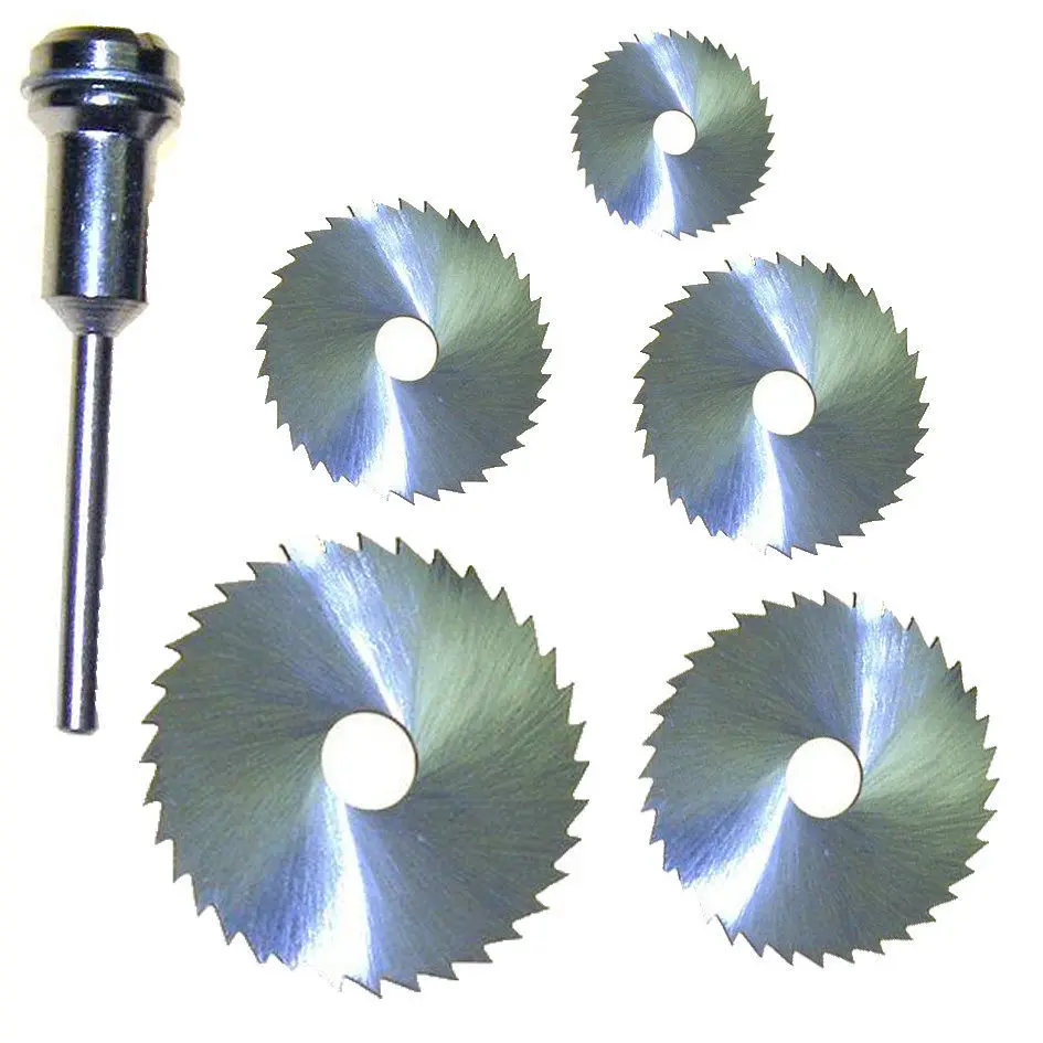 6pc HSS Mini Circular Saw Blades Cutting Disc Dremel Accessories for