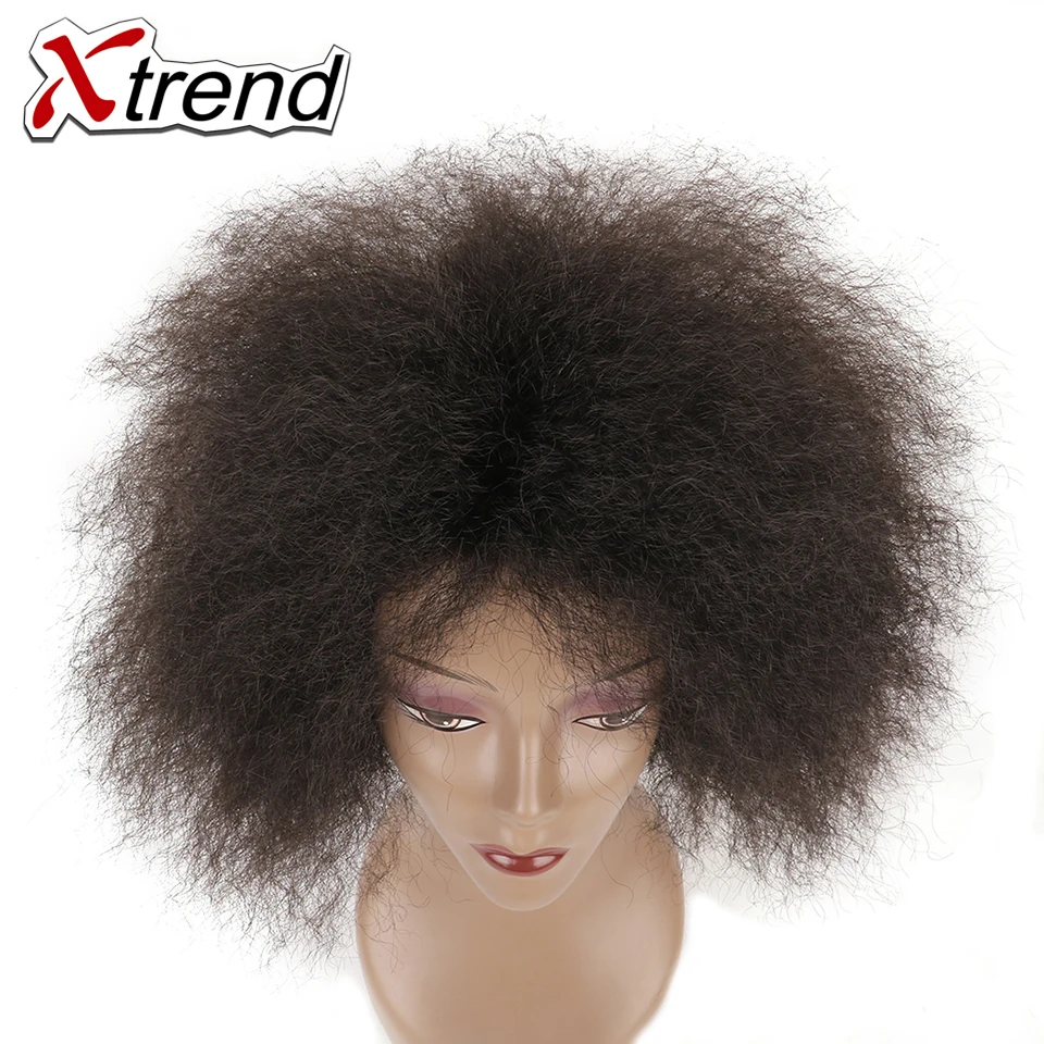 Xtrend 6inch 100g coco wig Short Synthetic Fluffy Wig African Black Women Yaki Straight Wig