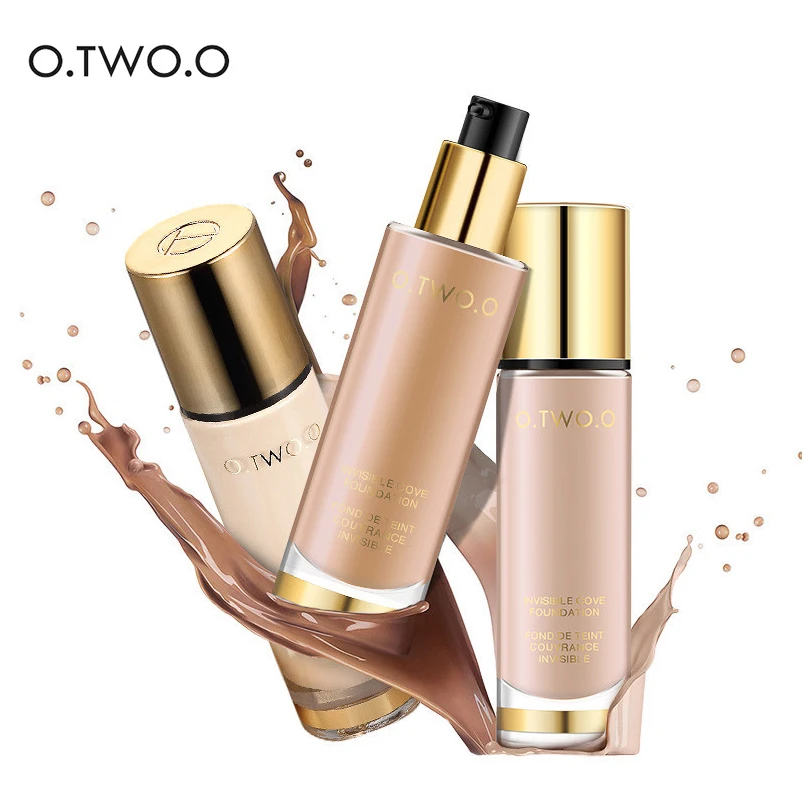 

O.TWO.O Liquid Base Foundation Face Makeup Whitening Concealer Face Cover Corrector Waterproof Professional Base Makeup Cosmetic