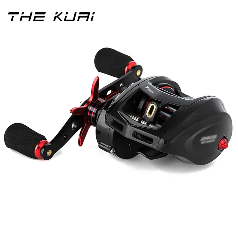 

THEKUAI Bait Casting Reel Big Game 13kg Max Drag Saltwater Fishing Reel 11+1 BB 7.1:1 Aluminium Alloy Body Jigging Fishing Reel