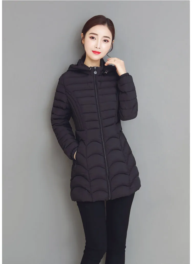 YAGENZ осенне-зимняя куртка женская парка пальто размера плюс 6XL Корейская тонкая пуховая хлопковая куртка Женские топы куртка с капюшоном и двойным карманом