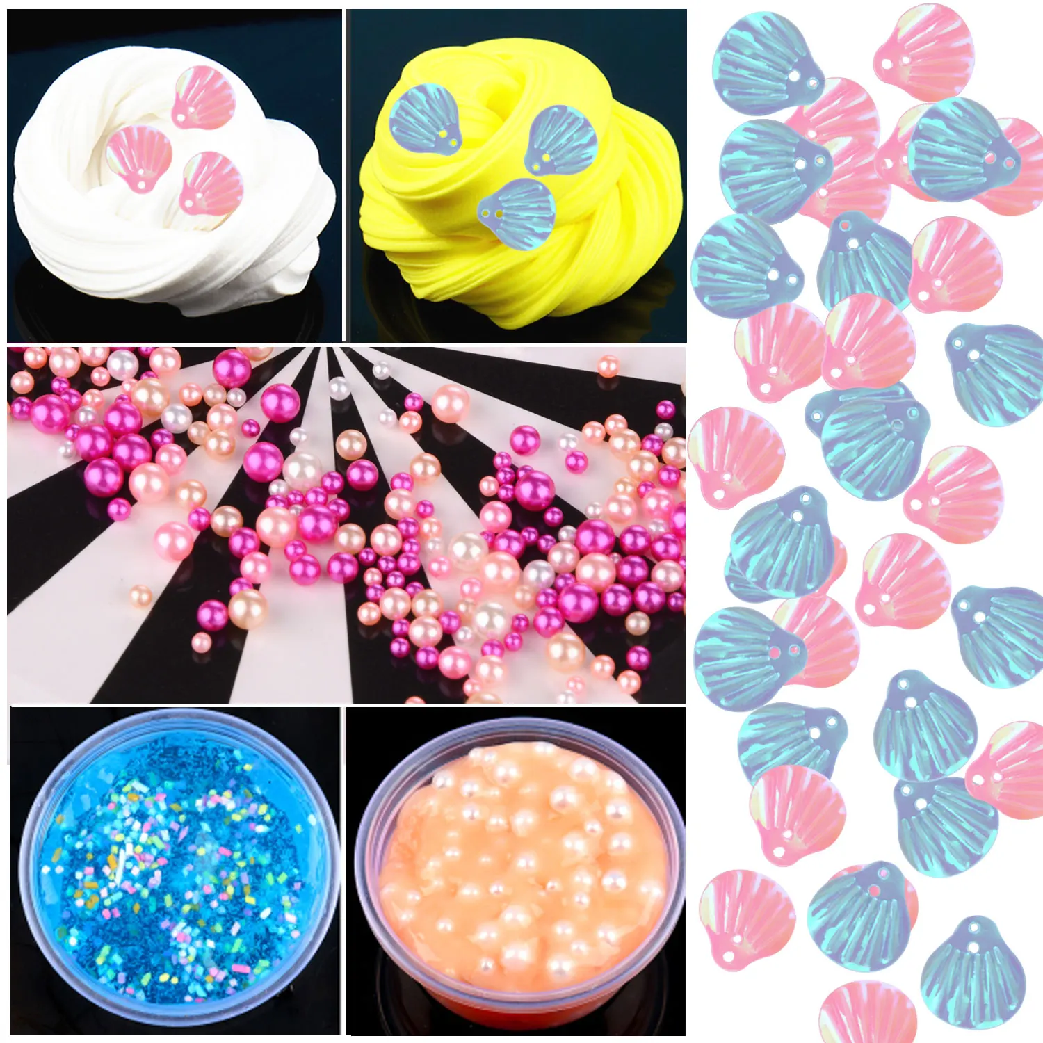 88 Pack Slime Making Kit Styrofoam Foam Balls Beads Charms Glitter Jars