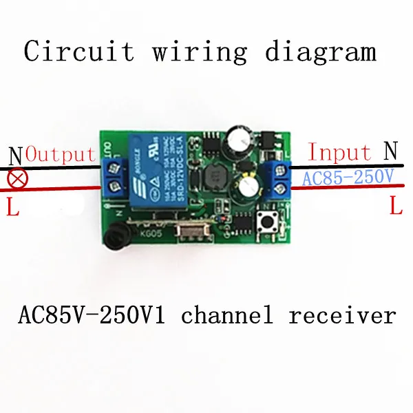 433 МГц Универсальный Радиочастотный пульт дистанционного управления Управление выключатель AC 85V~ 250V 110V 220V 1CH модуль приемника радиорелейной линии