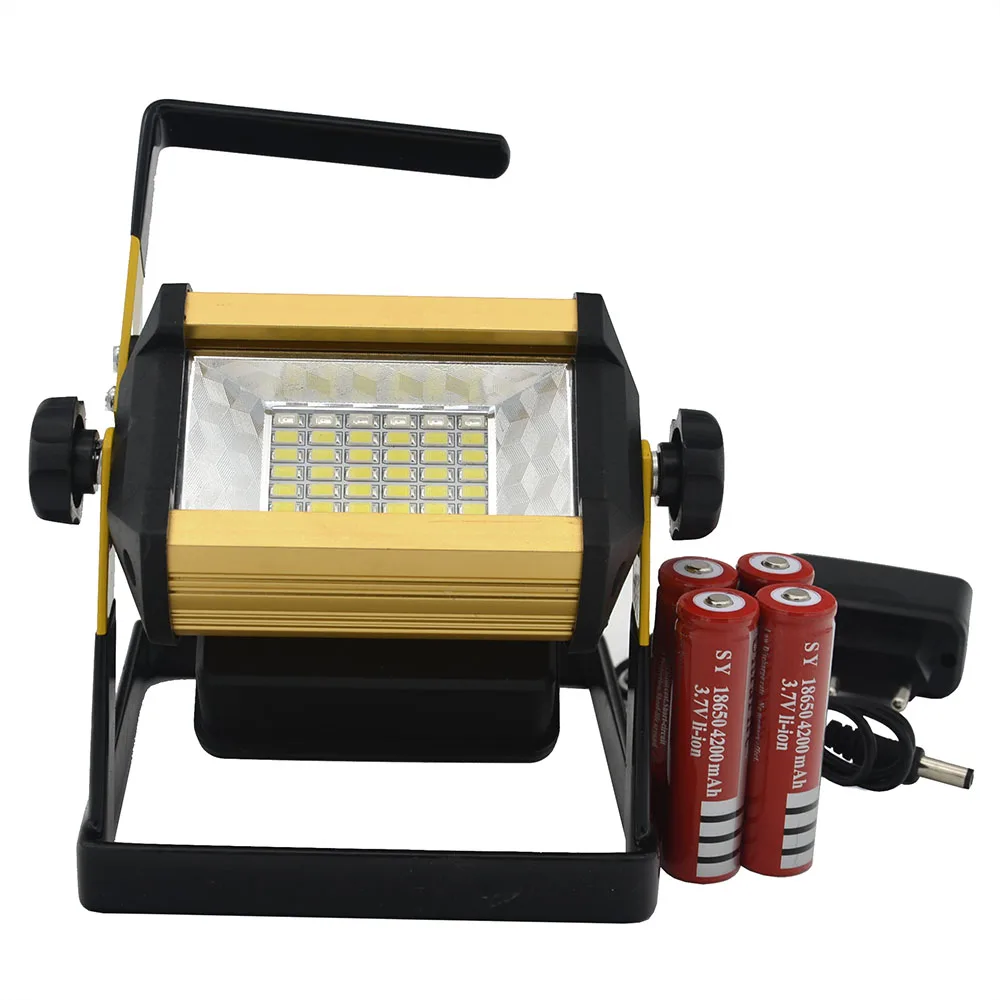 Светодиодный отражатель лампы exterieur прожектор focos наружный 50 Вт 36 светодиодное освещение продукты питания с 4x18650 батареями