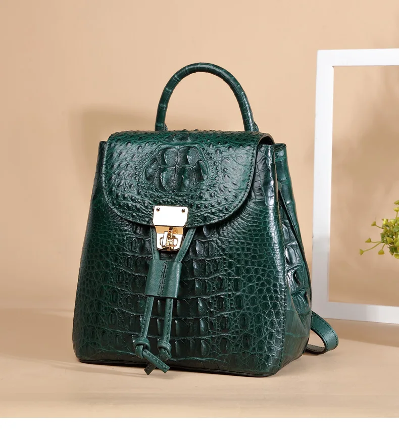 pugete New crocodile backpacks for women's leather backpacks for women's business casual backpacks