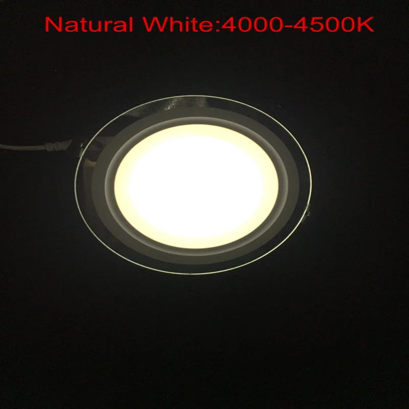 Hot Sale LED Recessed Panel Light Dimmable SMD 5630 Celing Lamp Round Spot Lights Lamps LED Panel Downlight With Glass Cover