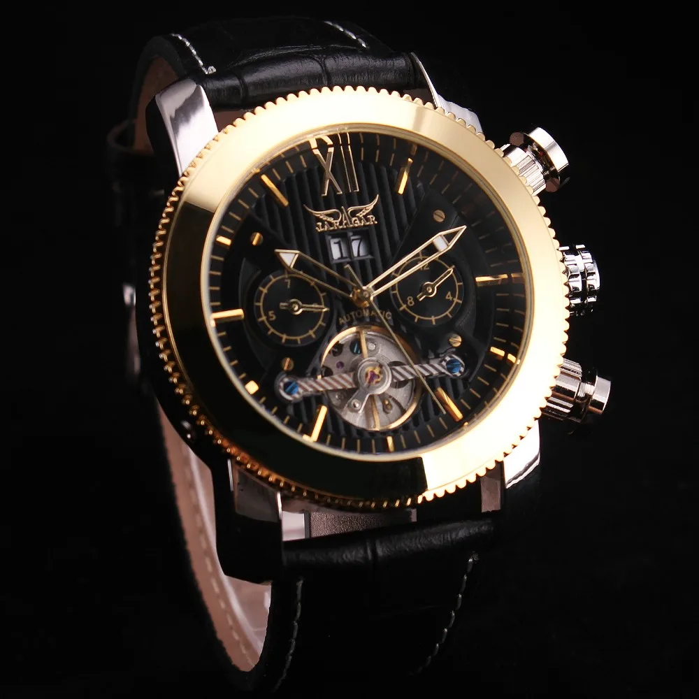 Leather Tourbillon Multi-function Watch