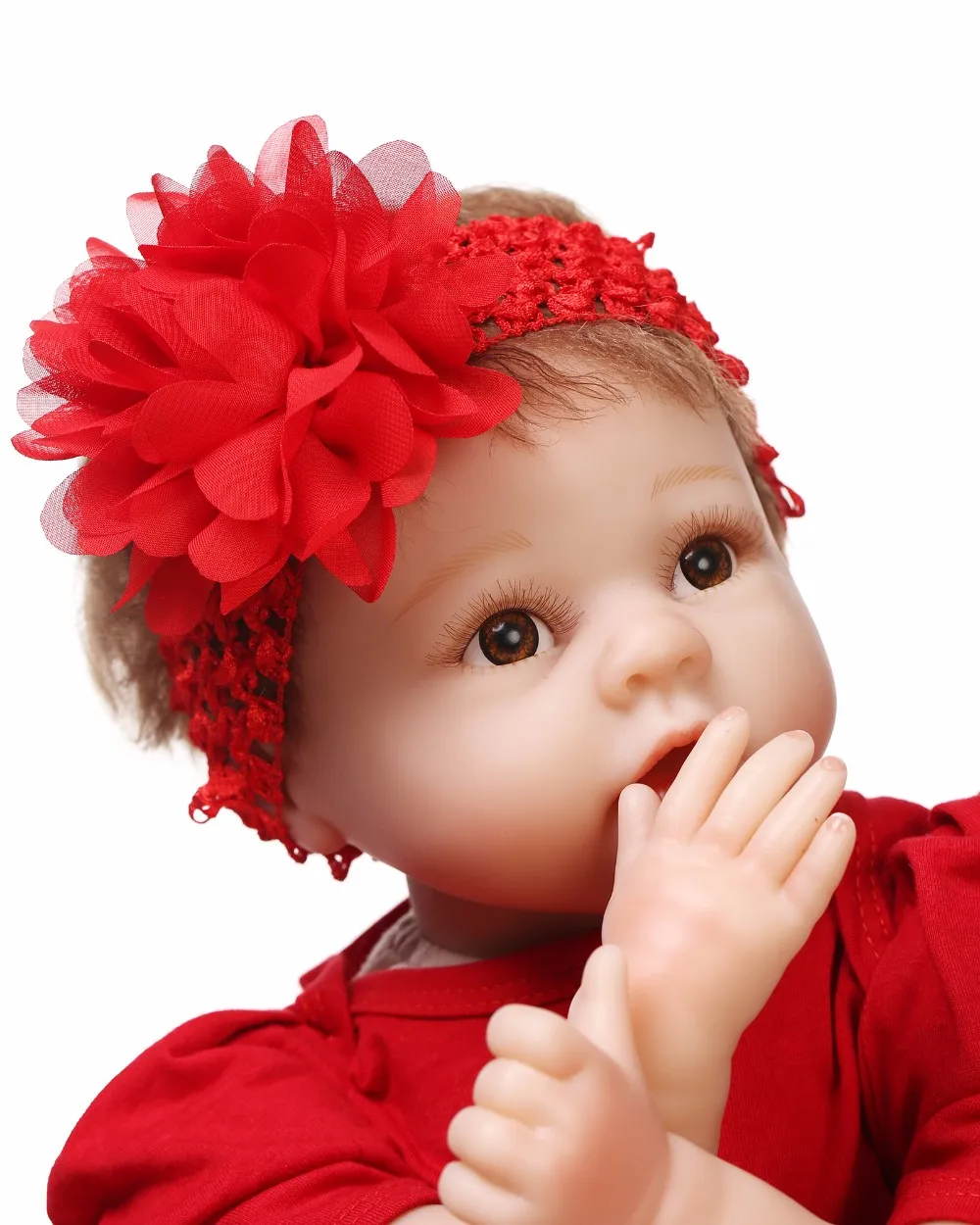 Reborn Baby Doll 22 дюймов 55 см мягкие силиконовые прекрасный реалистичные Симпатичные для маленьких девочек с Рождество дерево одежда Best детей
