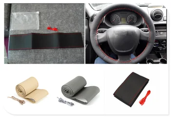

Universal car parts hand sewing steering wheel cover 36 38 40CM for BMW EfficientDynamics 335d M1 M-Zero 545i 530xi