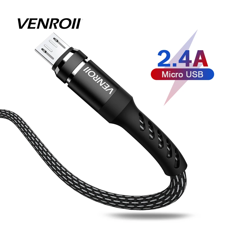 

2.4A Micro USB Cable Fast Charging Wire for Android Smart Phone 100cm Quick Charger MicroUSB Port Cord for Leovo Mi HTC LG Meizu