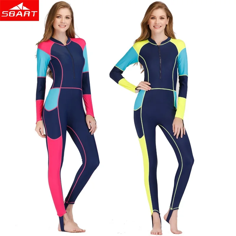 SBART 2018 Lycra Wetsuit Women Long Sleeve Full Body Surfing