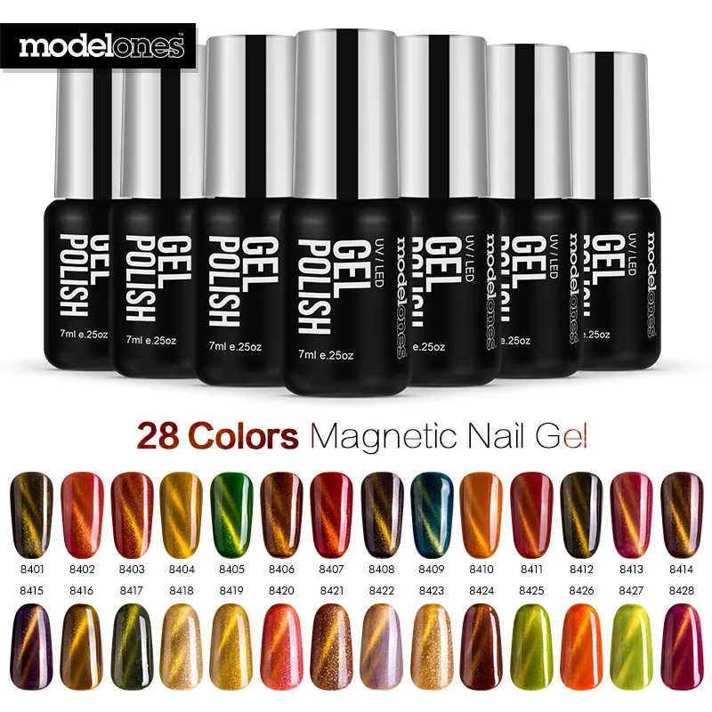 Modelones 7ML Chameleon Cat Eyes UV Nail Gel Glue Soak Off DIY Nail Art Manicure Magnet
