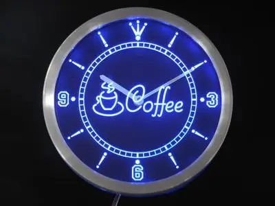 

nc0319 Coffee Cup Shop Caf Neon Light Signs LED Wall Clock