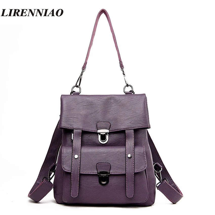 High Quality Pu Leather Backpack Shoulder Bags European And American Style Backpacks Fashion Travel Backpack