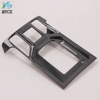 

For Subaru Forester 2019 LHD Car Gear Shift Box Panel Frame Cover Car Trim Styling ABS Carbon Fiber Black accessories