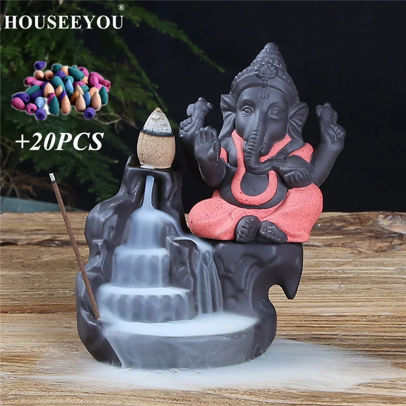 Houseyou Ganesha фоновая Арома горелка слон Бог эмблема благоприятный и успех
