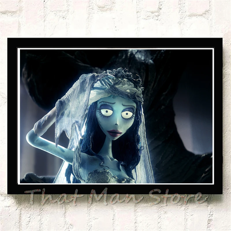 Постеры фильма Тима Бертона, Труп невесты. Плакат Настенная Наклейка домашний декор 42*30 см - Цвет: Тёмно-синий