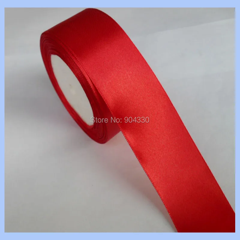 

Free Shipping LANZZAY 25yards 1.5" 38mm Red Polyester Satin Ribbon Single Face Jewelry Garment DIY Craft Gift Wedding Favor