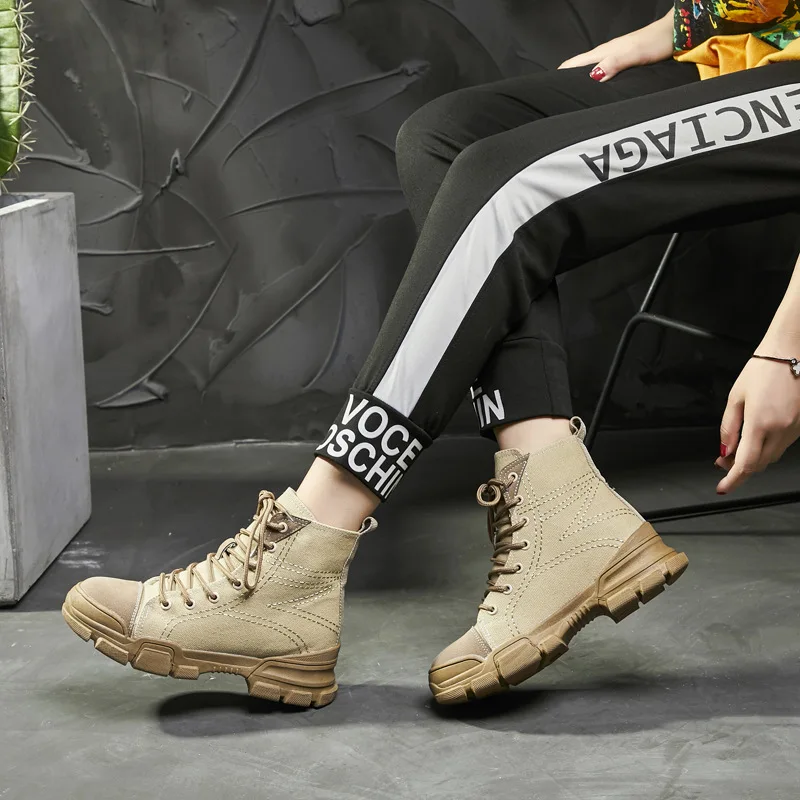 Les Beige khaki Fourrure En Femmes De Semelle Mode Bottes Femelle D'hiver À Peluche Lacets Cheville Neige Pour Chaud Chaussures rxeBodCW