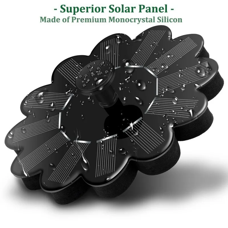 

Watering System removable&washable pump Lotus floating shape solar fountain Pump Brushless Motor Water Pump Rockery Garden