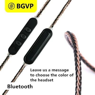 BGVP DMG HIFI наушники 2DD+ 4BA гибридные IEM технологии в уши с MMCX сменный кабель дизайн корпус из алюминиевого сплава - Цвет: with Bluetooth