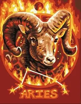 

fire goat painting by numbers hand painted coloring by numbers on canvas Wall Pictures for Living Room