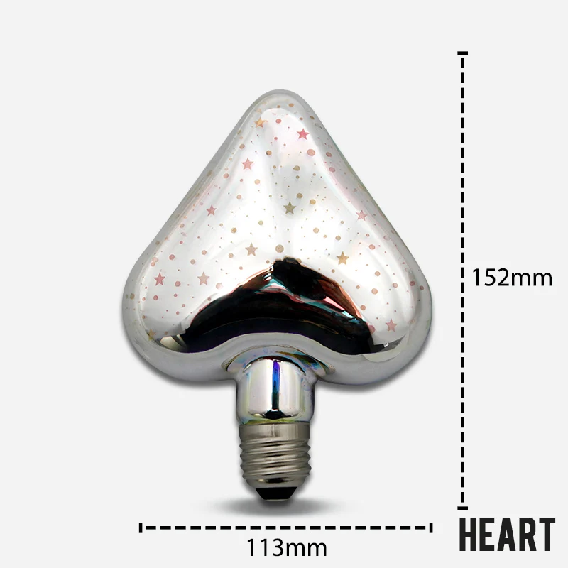 3D Led Bulb 220V Star Heart Diamond Edison Night Light Colorful Novelty Firework Lampara Holiday Home Bar Decoration 3D Led Bulb 220V Star Heart Diamond Edison Night Light Colorful Novelty Firework Lampara Holiday Home Bar Decoration