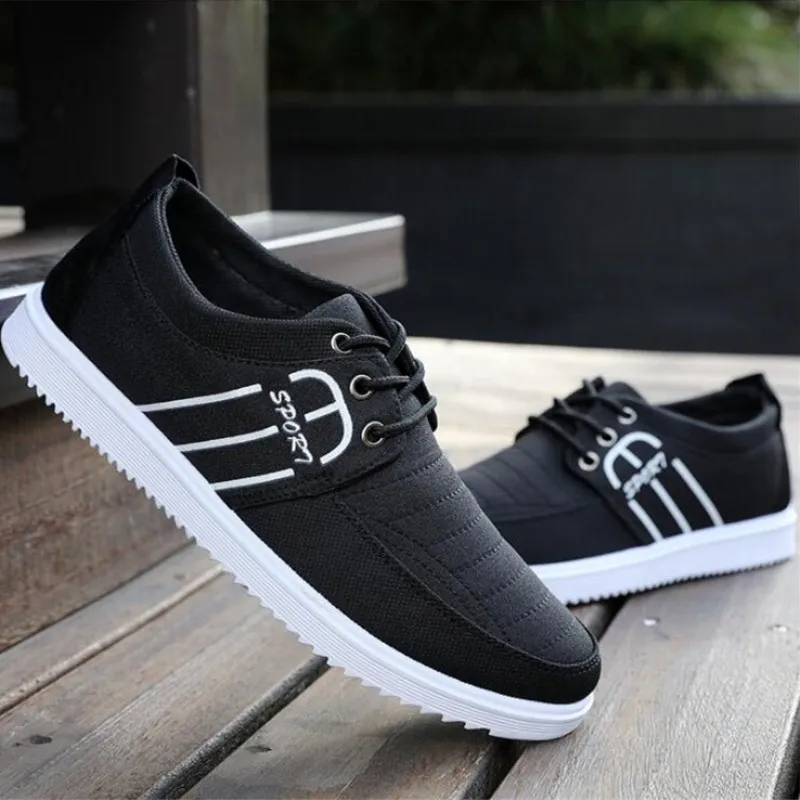 Spring autumn season breathable men's leisure anti - slip 2018 new men's old Beijing canvas shoes, male hot black work shoes