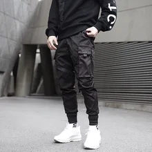 Мужские брюки карго с несколькими карманами, шаровары, штаны для бега Harajuku, спортивные штаны в стиле хип-хоп