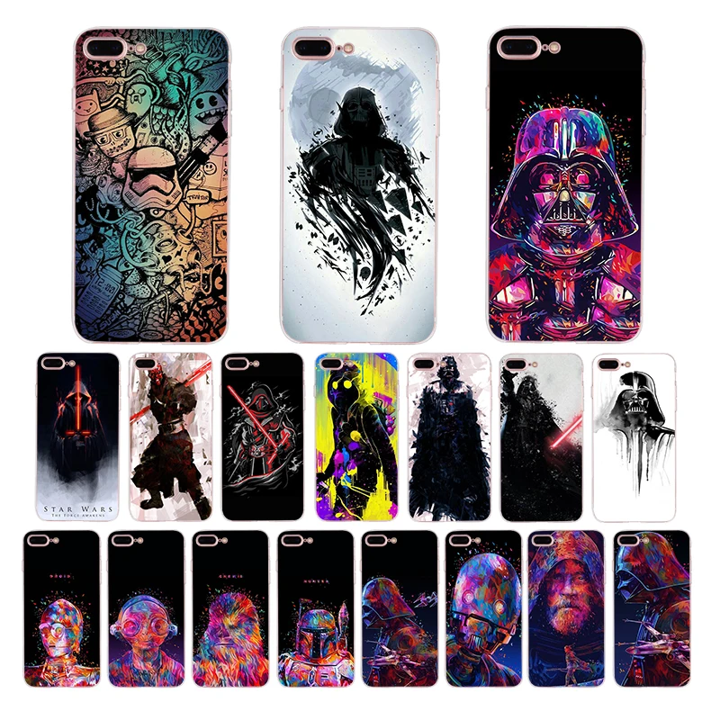 

Soft silicone mobile phone case Star Wars Darth Vader art Pattern for iphone 6 6s 7 8 plus x xs xr xsmax 5 5s TPU cover shell