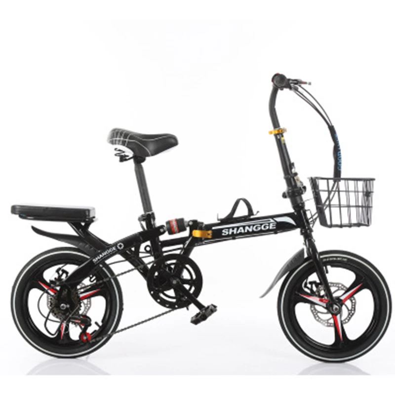 Perfect Folding Bicycle 16-Inch Three-Knife Single-Speed Disc Brake Men And Women Ultra-Light Student Portable Bicycle 5