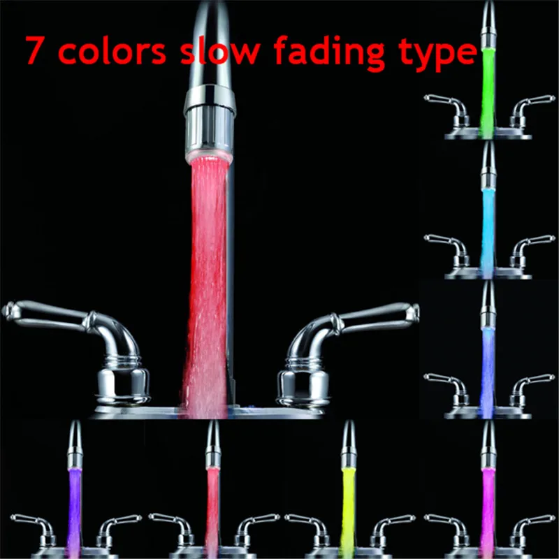 Светодиодный светильник водопад носик кран для ванной комнаты аэратор LD8001-A6 - Цвет: 7 colors fading