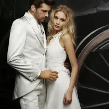 Белый лацкан с острым углом, одна пуговица, 4 предмета(куртка+ брюки+ жилет+ галстук), благородные Популярные Модные мужские костюмы, Custume Homme Terno Masculino Slim