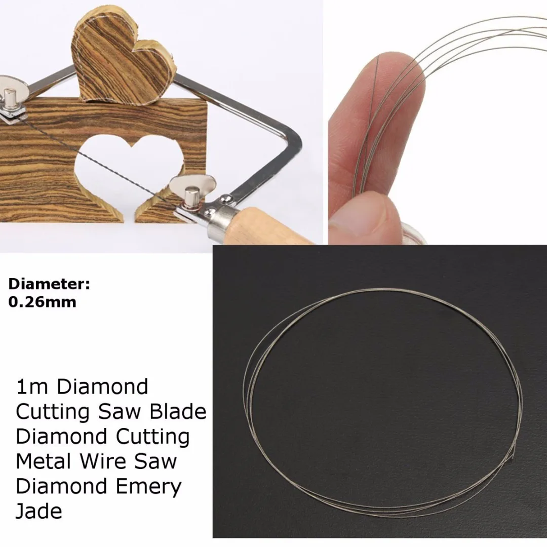 New  1m Coping Saw Blades Cutting Metal Wire Diamond Emery Jade Metal Stone Glass DIY