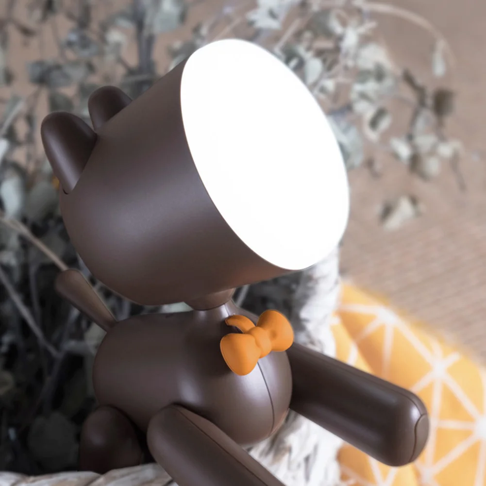 Собака ночник лампа настольная лампа для чтения USB заряжаемая милая собака дети мультфильм Ночная лампа может CSV