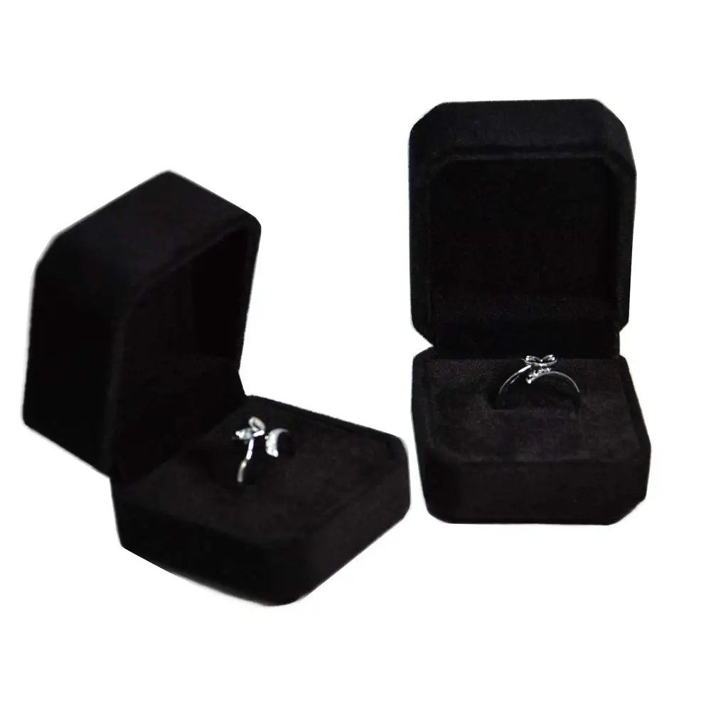 

Wholesale Black Velvet ring Box Gift Jewelry Box Bracelet Bangles Necklaces Rings Box Christmas Gift Jewelry Box Dropshipping