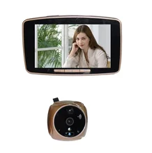 2017 New electronic door peephole 5.0inch Touchable LCD IR Night vision Motion Sensor SIM call MMS Alarm Multi-language peephole
