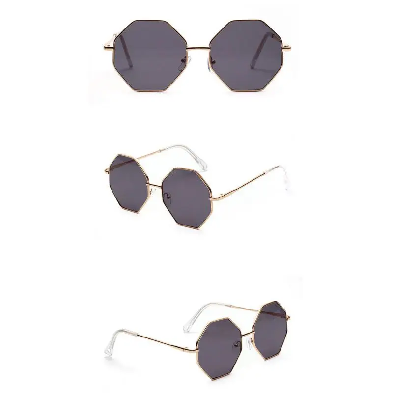 Модные женские полигоновые солнцезащитные очки, фирменный дизайн, шестигранные солнцезащитные очки, женские солнцезащитные очки, голубые, розовые, прозрачные линзы, солнцезащитные очки для женщин