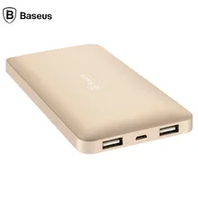 Baseus 10000mAh Dual USB Power Bank Portable Mobile Phone Charger Powerbank External Battery For iPhone 7 6 6s Xiaomi Samsung