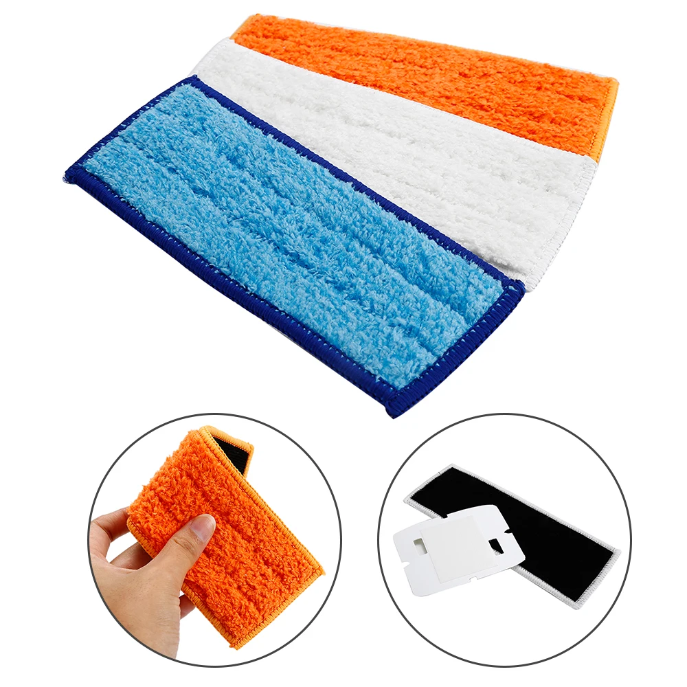 3pcs robot Cleaning wipes Microfiber Washable wet & damp & dry sweeping