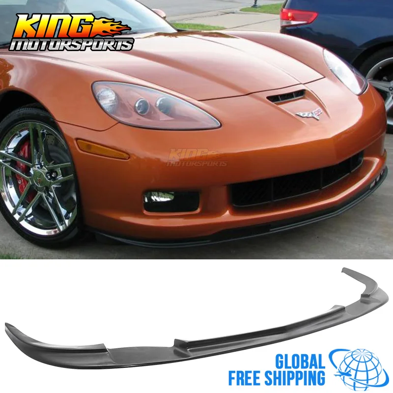 

FOR 06-13 Chevy Corvette C6 Z06 Coupe 2Dr ZR1 Style Front Bumper Lip Spoiler - PU Global Free Shipping Worldwide