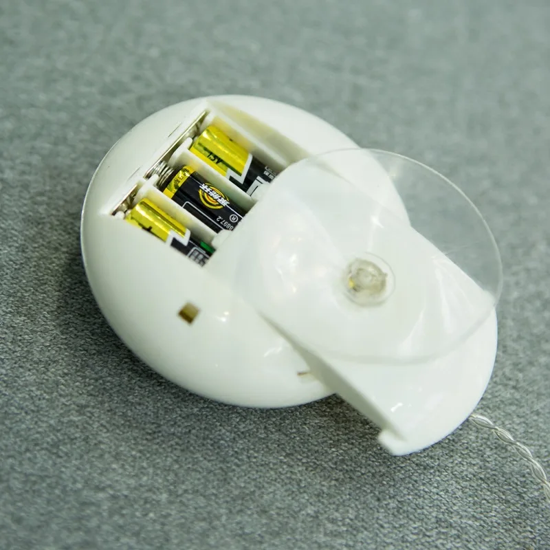 20 Led Christmas Bell Lights Christmas Party Holiday Window Decorative Sucker Lamp Battery Powered Holiday Light for Home Decora