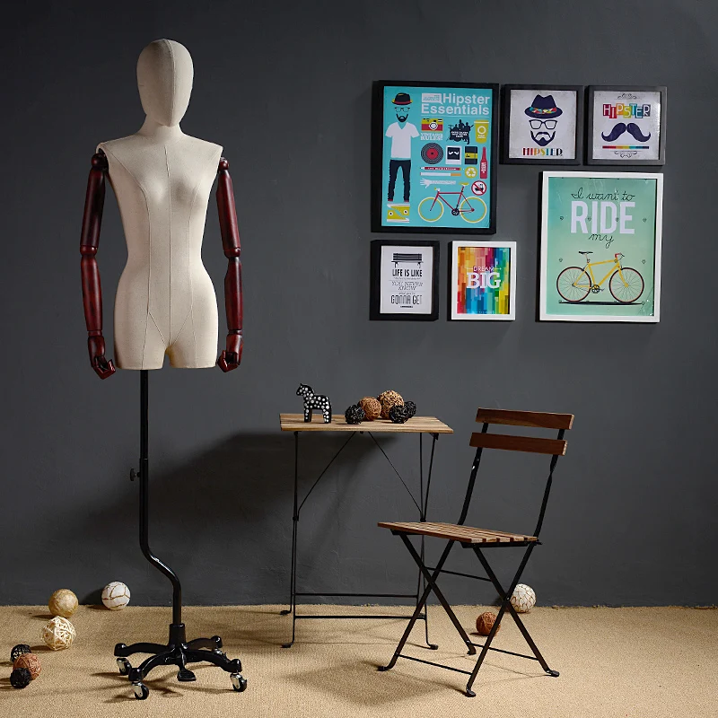 

Clothes mannequins female half-length body hanger women fabric mannequins