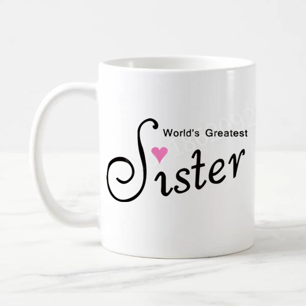 Novelty Sisters Gifts Worlds Greatest Sister Mug Cup Novelty Cute Gift