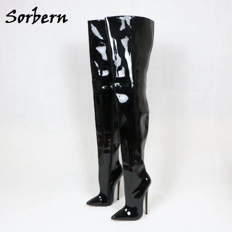 Sorbern Sexy Fetish Boots Women Long Crossdresser Boot Thigh High