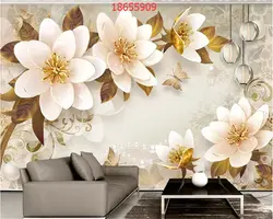 Beibehang изготовление размеров под заказ 3D трехмерный рельеф цветок сливы ювелирные изделия Европейский ретро диван ТВ фоне стены украшения