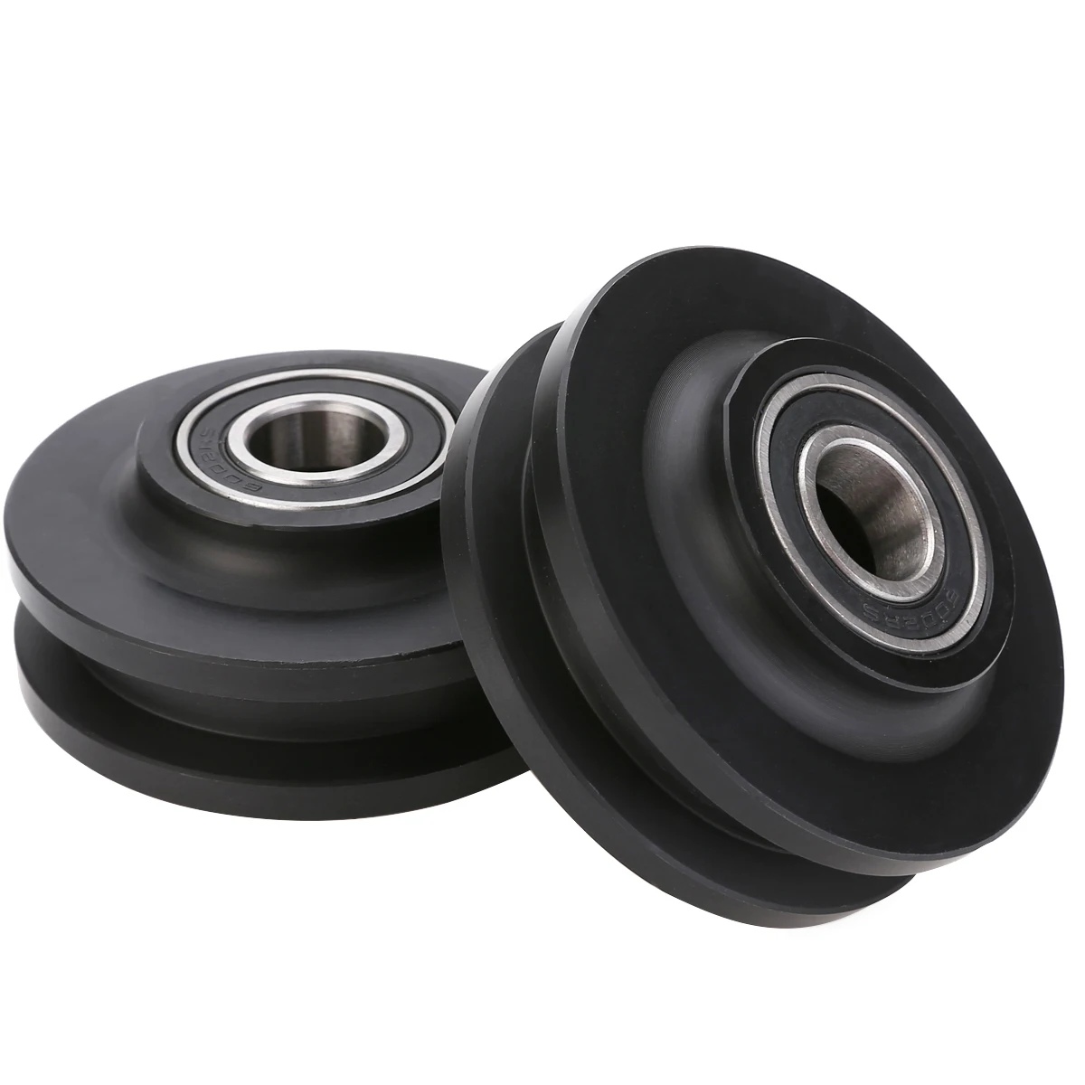 

2pcs Black POM Sliding Barn Door Wheel Bathroom Door Window Roller Pulley Cabinet Wardrobe Wheel Durable Hardware Accessories